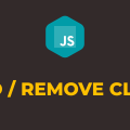 how to add and remove class in javascript